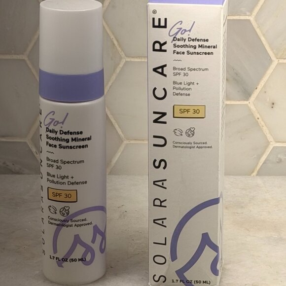 Solara Suncare - Go! Daily Defense Soothing Mineral Face Sunscreen, SPF 30 | EWG - Picture 1 of 3